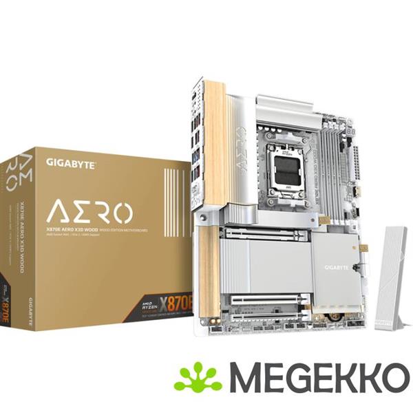 Grote foto gigabyte x870e aero x3d wood amd x870e socket am5 atx computers en software moederborden