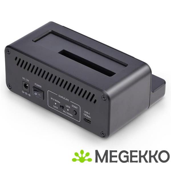Grote foto startech.com m.2 nvme naar 2.5 3.5 sata drive duplicator dual bay standalone ssd cloner copier en computers en software overige computers en software