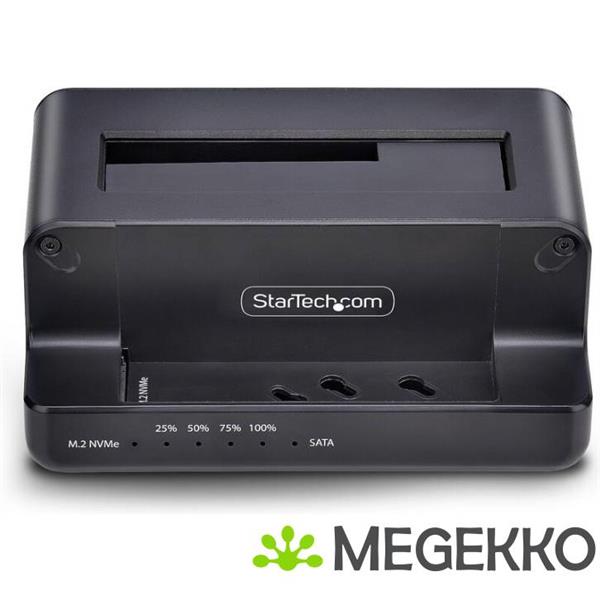 Grote foto startech.com m.2 nvme naar 2.5 3.5 sata drive duplicator dual bay standalone ssd cloner copier en computers en software overige computers en software