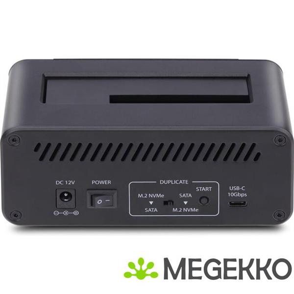Grote foto startech.com m.2 nvme naar 2.5 3.5 sata drive duplicator dual bay standalone ssd cloner copier en computers en software overige computers en software