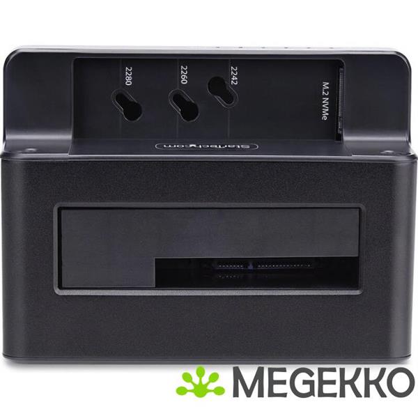 Grote foto startech.com m.2 nvme naar 2.5 3.5 sata drive duplicator dual bay standalone ssd cloner copier en computers en software overige computers en software
