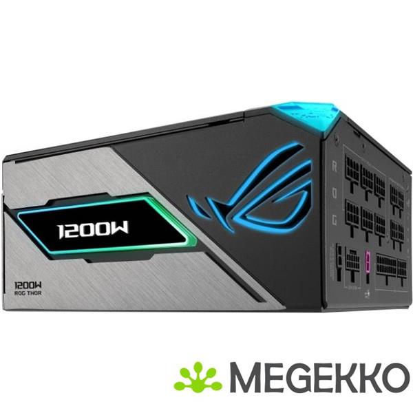 Grote foto asus rog thor 1200p3 gaming e power supply unit 1200 w 24 pin atx atx zwart computers en software overige