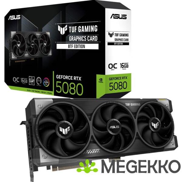Grote foto asus geforce rtx 5080 tuf rtx5080 o16g btf gaming computers en software videokaarten