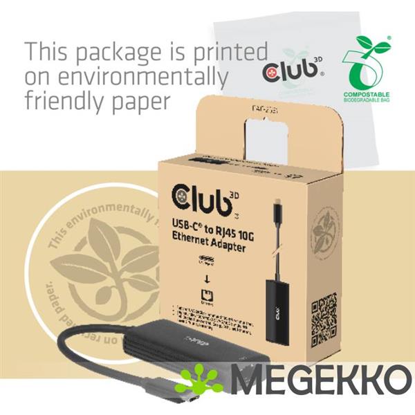 Grote foto club3d usb c naar rj45 10g ethernet adapter m v computers en software netwerkkaarten routers en switches