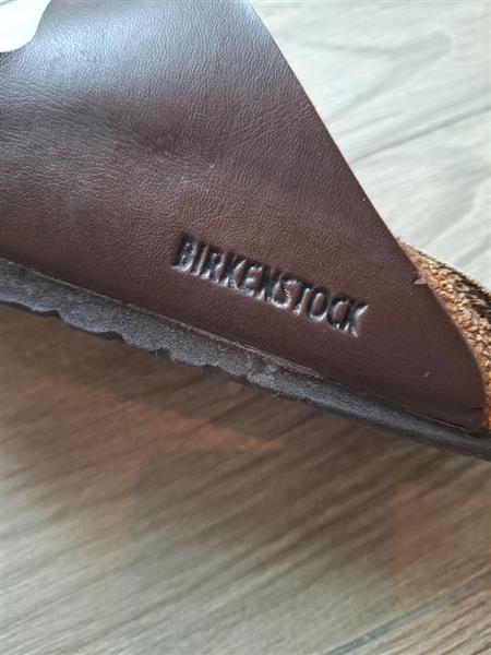 Grote foto birkenstock arizona slippers in bruin leder 43 kleding heren slippers