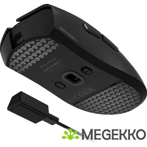 Grote foto genesis zircon 880 pro muis gamen rechtshandig rf wireless bluetooth usb type c optisch 30000 dp computers en software overige computers en software
