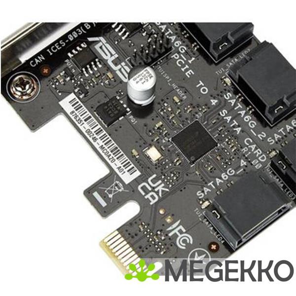 Grote foto asus pcie to 4 sata card si interfacekaart adapter intern computers en software videokaarten