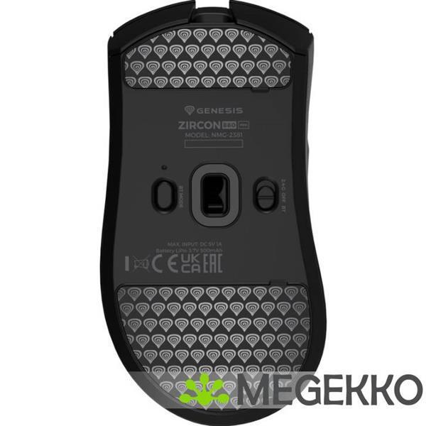 Grote foto genesis zircon 880 pro muis gamen rechtshandig rf wireless bluetooth usb type c optisch 30000 dp computers en software overige computers en software