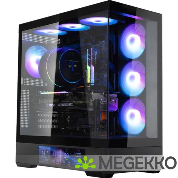 Grote foto zalman p40 ds black midi tower zwart computers en software behuizingen en kasten