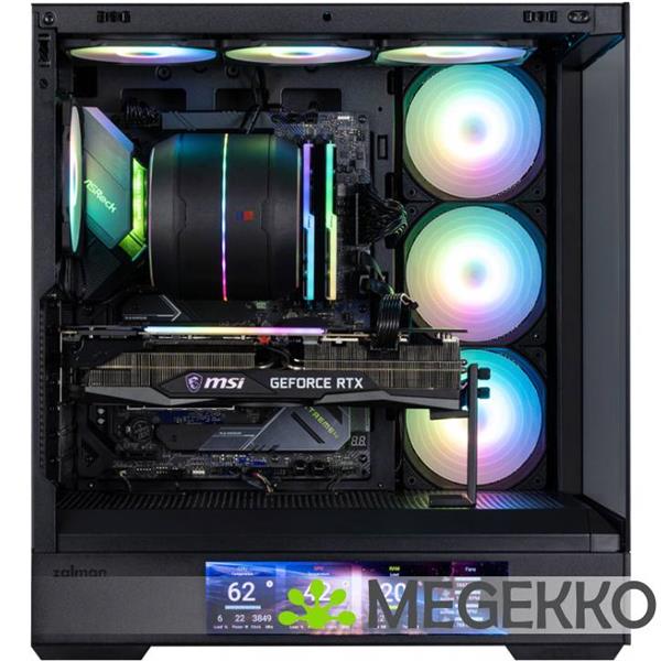 Grote foto zalman p40 ds black midi tower zwart computers en software behuizingen en kasten