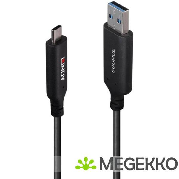Grote foto lindy 43395 usb kabel usb 3.2 gen 1 3.1 gen 1 10 m usb a usb c zwart computers en software overige