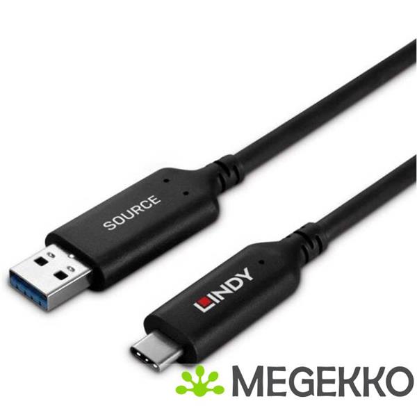 Grote foto lindy 43395 usb kabel usb 3.2 gen 1 3.1 gen 1 10 m usb a usb c zwart computers en software overige