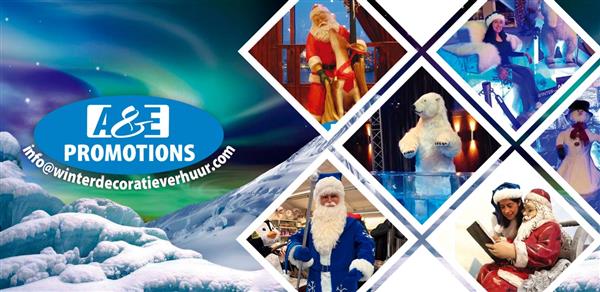 Grote foto verhuur bewegende etalering kerst figuren ijsbeer diversen kerst