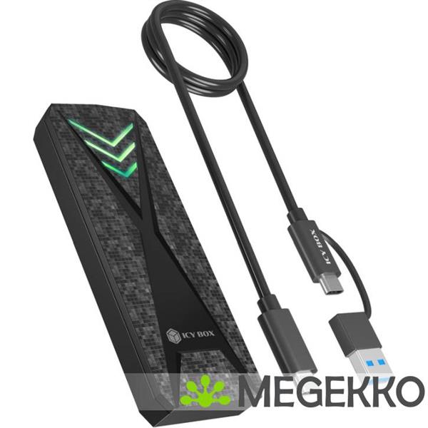 Grote foto icy box ib 1805ml cu31 sdd behuizing zwart m.2 computers en software behuizingen en kasten