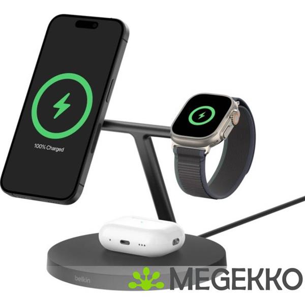 Grote foto belkin boostcharge pro hoofdtelefoons smartphone smartwatch zwart usb draadloos opladen snel oplad computers en software overige