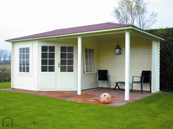 Grote foto blokhut 3555z met overkapping. tuin en terras tuinhuisjes en blokhutten