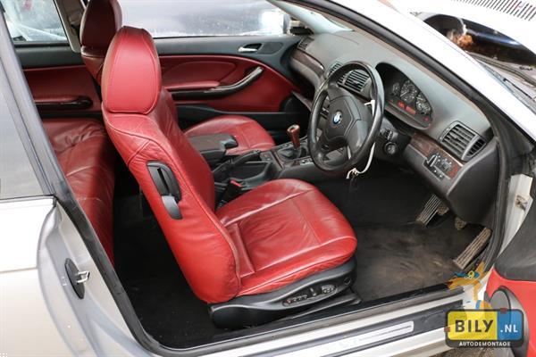 Grote foto bily bmw e46 323ci coupe leren interieur rood auto onderdelen interieur en bekleding