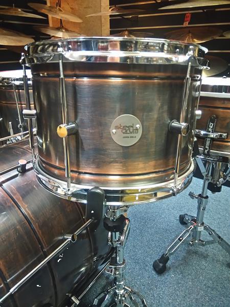 Grote foto steeldrum copper drumset. muziek en instrumenten drumstellen en slagwerk