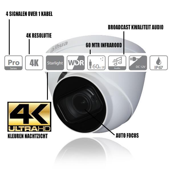 Grote foto 4k ultra hd set starlight dahua. ai systeem audio tv en foto videobewakingsapparatuur