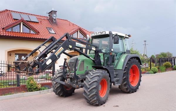 Grote foto fendt farmer 410 trekker met voorlader agrarisch tractoren