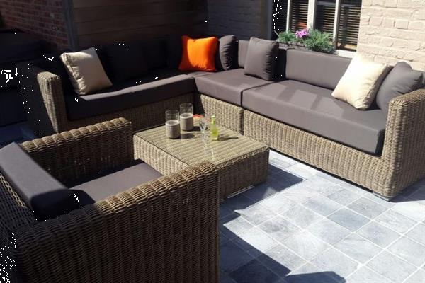 Grote foto loungeset rondwicker hoekbank 15cm kussens 1799 tuin en terras tuinmeubelen toebehoren
