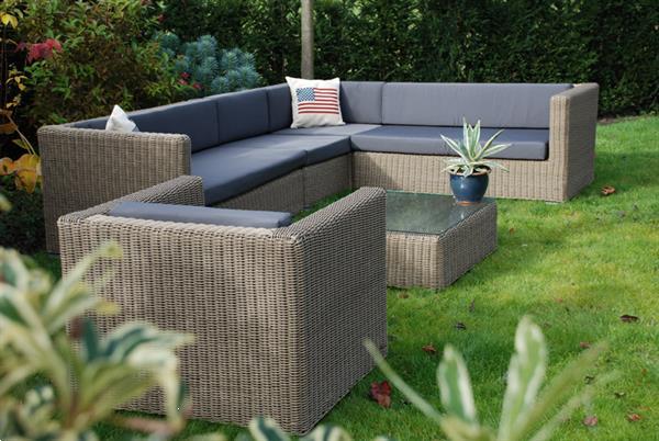 Grote foto loungeset rondwicker hoekbank 15cm kussens 1799 tuin en terras tuinmeubelen toebehoren