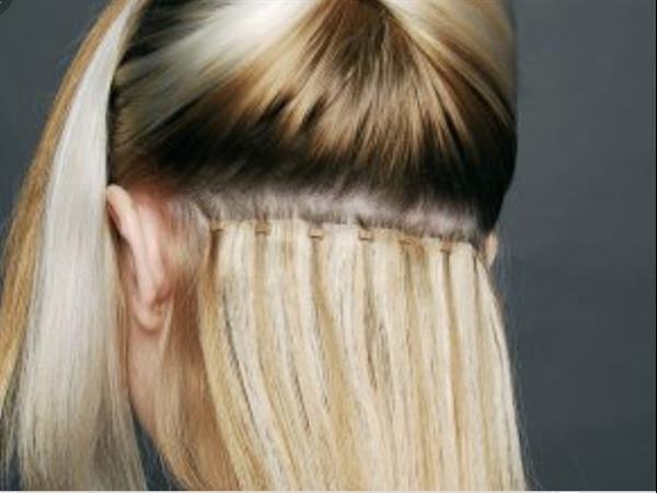Grote foto extensions verlenging inweven microrings braids beauty en gezondheid haarverzorging