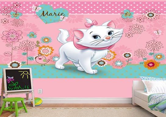 Grote foto marie fotobehang l nw aristocats vliesbehang kinderen en baby inrichting en decoratie