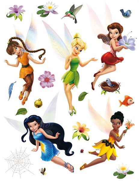 Grote foto disney fairies muurstickers tinkerbell en elfjes kinderen en baby inrichting en decoratie