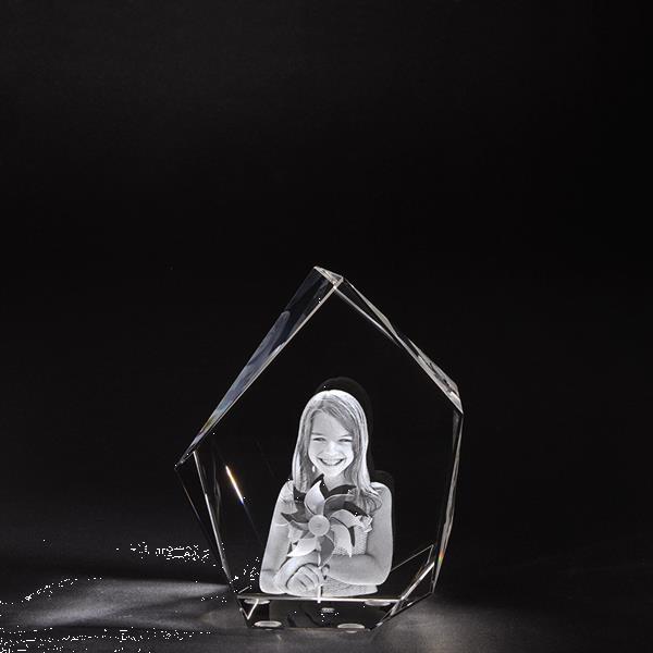 Grote foto 3d foto in glas. model ysberg antiek en kunst glas en kristal