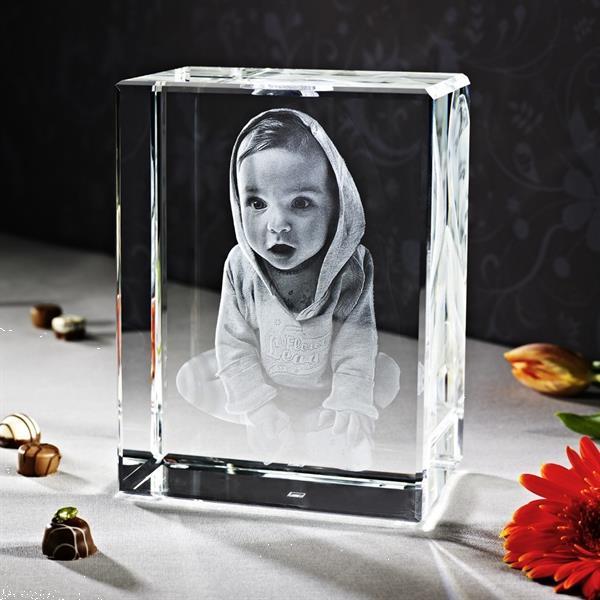 Grote foto 3d foto in glas. model big block antiek en kunst glas en kristal