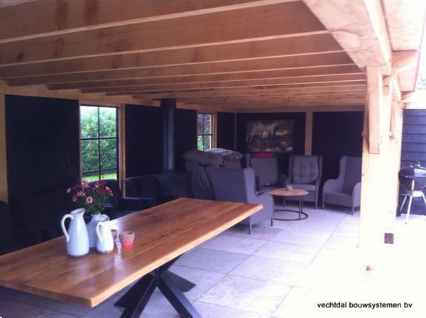 Grote foto houten terrasoverkapping tuin en terras veranda en overkappingen