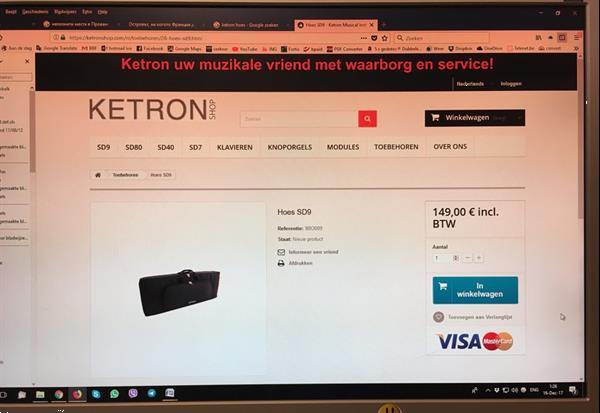 Grote foto hoes ketron voor keyboards klavier muziek en instrumenten behuizingen en koffers