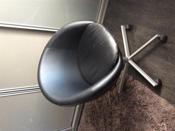 Grote foto bureaustoel ikea skruvsta zwart leder huis en inrichting bureaustoelen