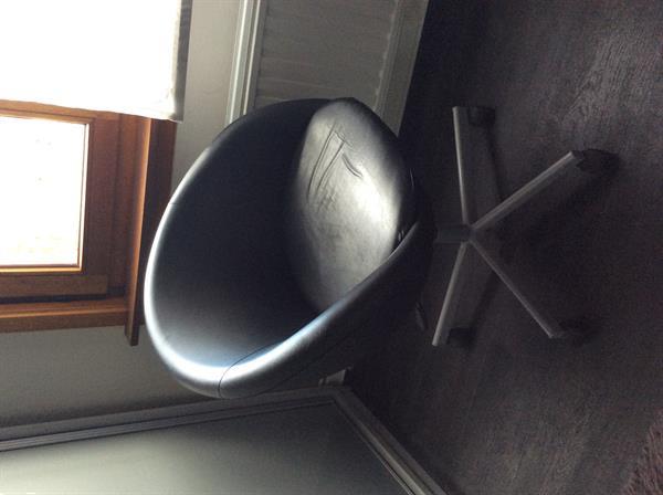 Grote foto bureaustoel ikea skruvsta zwart leder huis en inrichting bureaustoelen