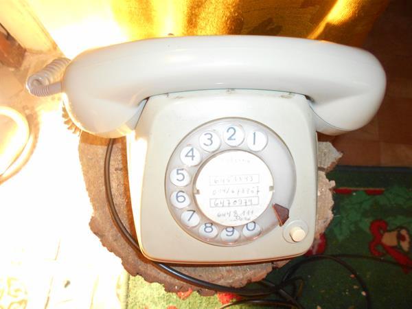 Grote foto originele triptiek oude telefoon met draaischijf antiek en kunst woonaccessoires