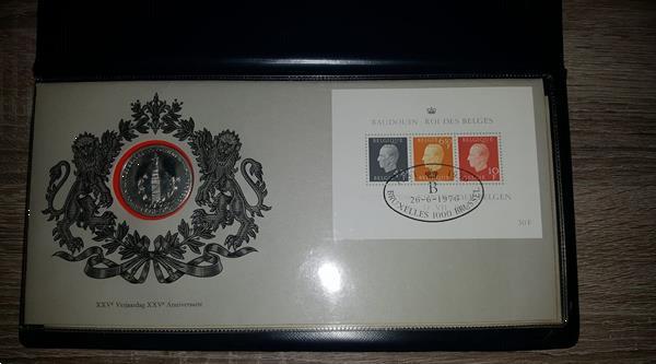 Grote foto verzamelobject koning boudewijn verzamelen munten belgi