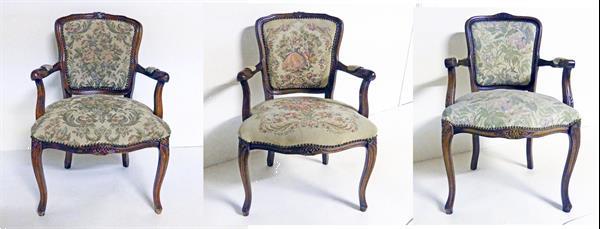 Grote foto vintage louis xv zeteltje bloemen antiek en kunst stoelen en banken