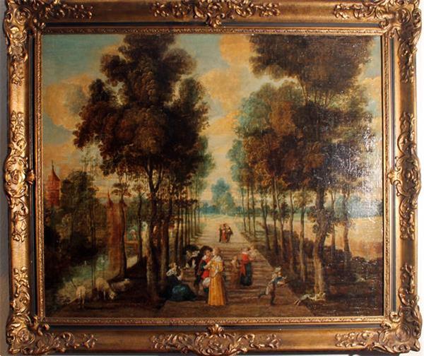 Grote foto antiek schilderij van adam franz van der meulen. huis en inrichting kunst