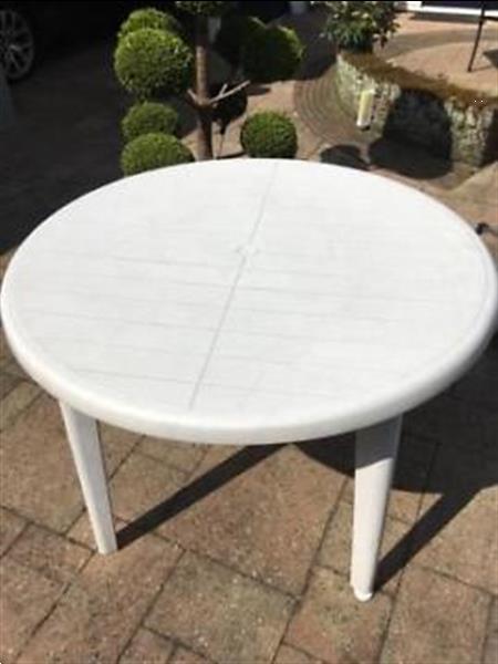 Grote foto ronde pvc tuintafel tuin en terras tuinmeubelen toebehoren