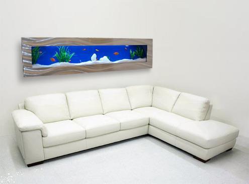 Grote foto aquarium ophangen als een levend schilderij dieren en toebehoren vissenkommen