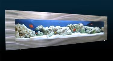 Grote foto aquarium ophangen als een levend schilderij dieren en toebehoren vissenkommen