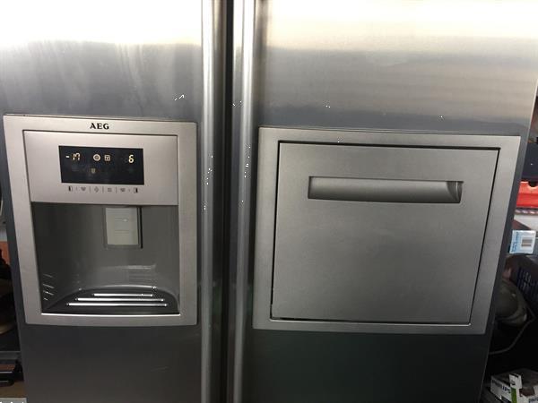 Grote foto american fridge side by side aeg grey huis en inrichting keukenapparatuur