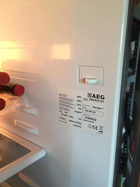 Grote foto american fridge side by side aeg grey huis en inrichting keukenapparatuur