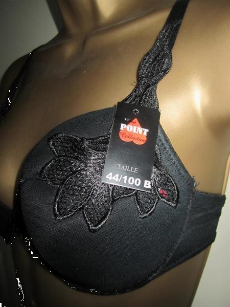 Grote foto zwarte bh en doorzichtige string met kant 80b 85b kleding dames ondergoed