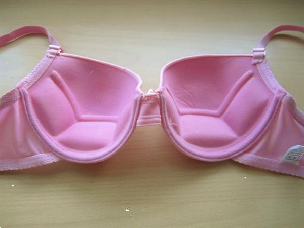 Grote foto speciale roze push up bh met string b cups kleding dames ondergoed