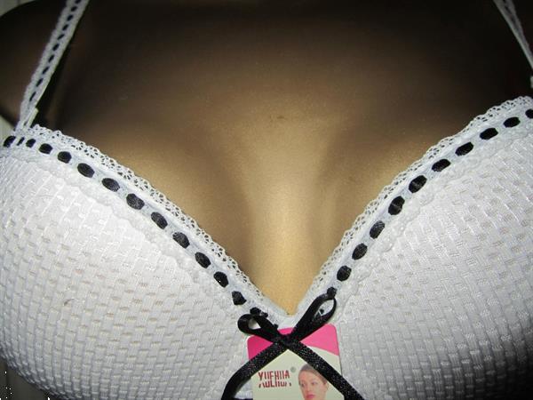 Grote foto romantische witte bh en string voor a cups kleding dames ondergoed en lingerie