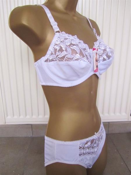 Grote foto chique witte bh met slip voor d cups kleding dames ondergoed en lingerie