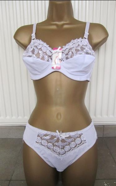 Grote foto chique witte bh met slip voor d cups kleding dames ondergoed en lingerie