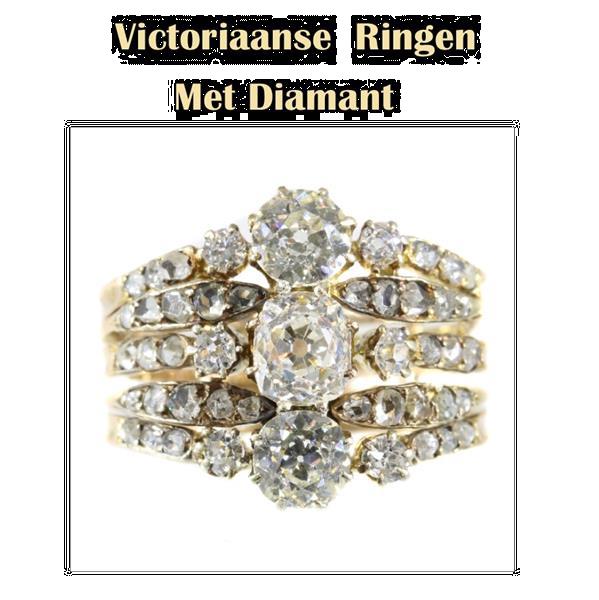 Grote foto victoriaanse verlovingsringen met prachtig diamant sieraden tassen en uiterlijk ringen voor haar